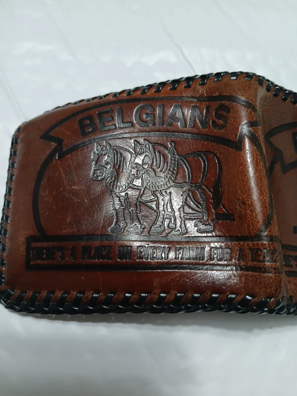 Belgians Brown Leather Money WALLET - Embossed Design